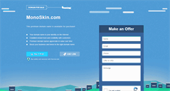 Desktop Screenshot of monoskin.com