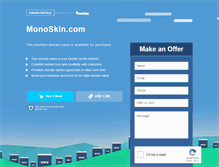 Tablet Screenshot of monoskin.com